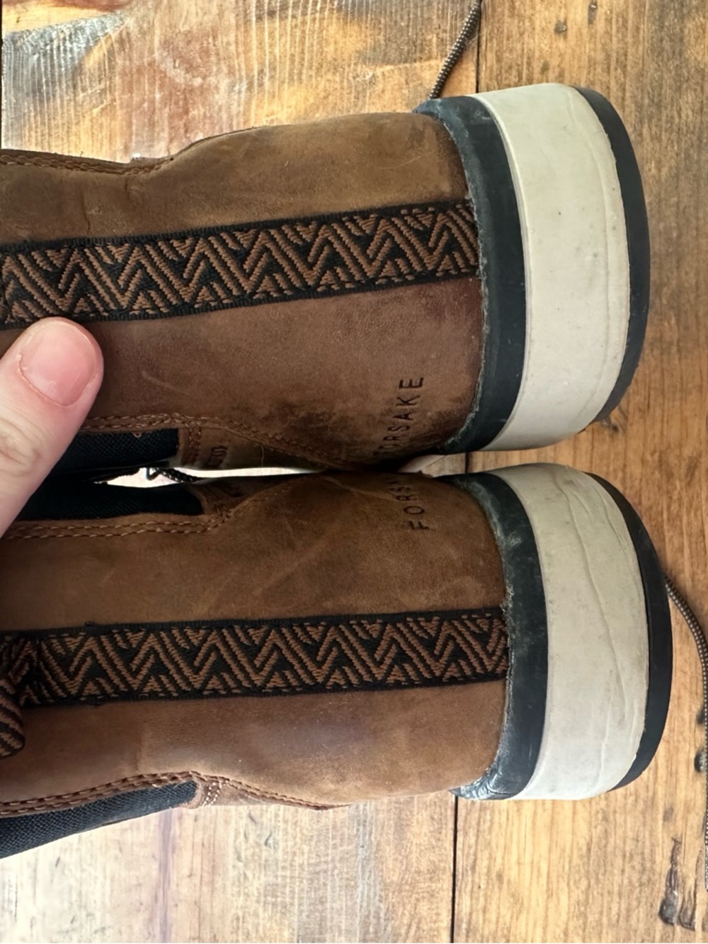 Forsake Men's Brown Leather Lace-Up Davos High Boot Size 8.5 - Picture 4 of 10